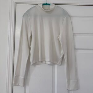 American Eagle Long Sleeve Crop Turtleneck White XXL